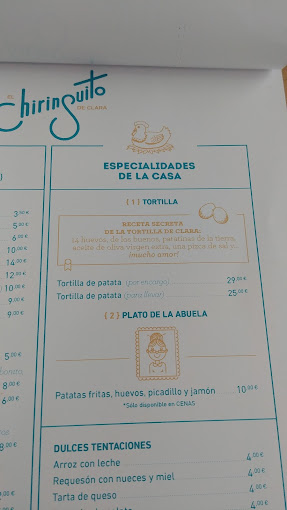 El Chiringuito de Clara menu 4
